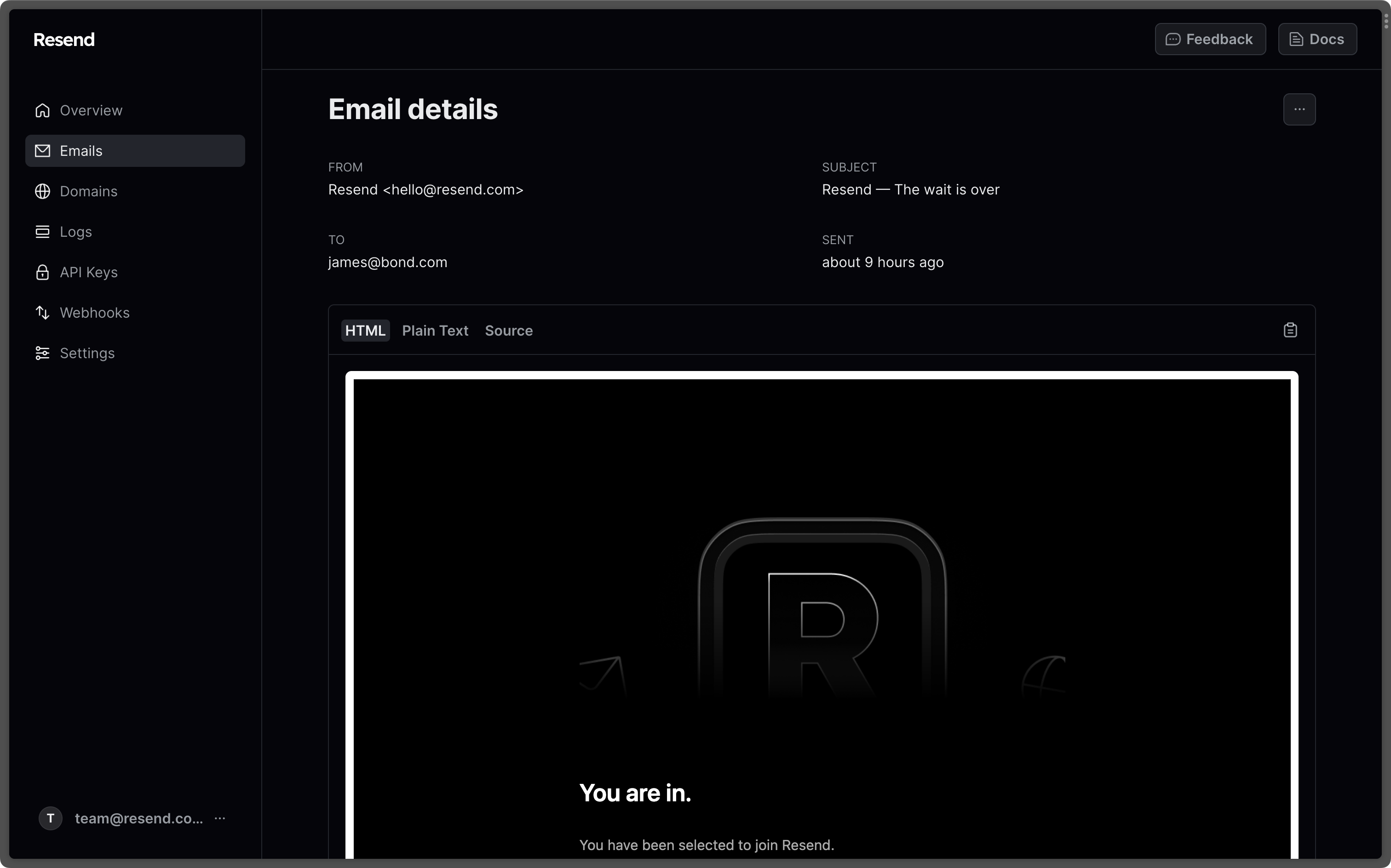 Email Details